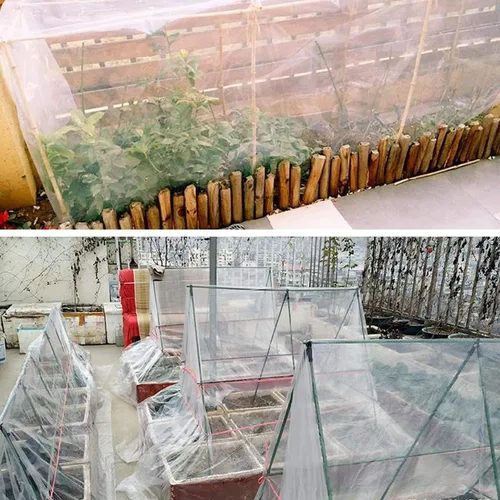 Vista 4 de 5 hojas de paños de plástico, cubierta de plástico para pintura de plástico, cubierta de plástico impermeable, antipolvo, funda de sofá para pintar