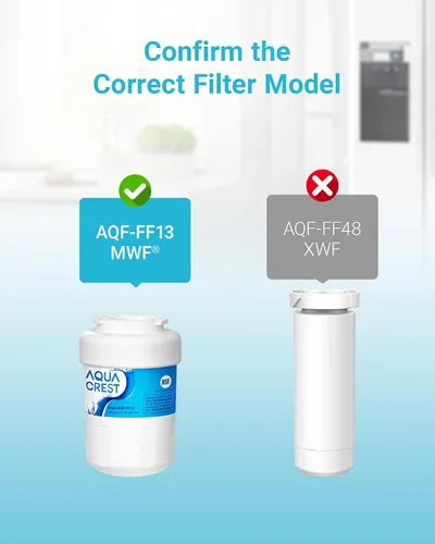 Vista 2 de AQUA CREST AQF-FF13 Reemplazo para filtro de agua para refrigerador GE® MWF®, SmartWater® MWFP, MWFINT, MWFA, GWF, HDX FMG-1, Kenmore® 9991