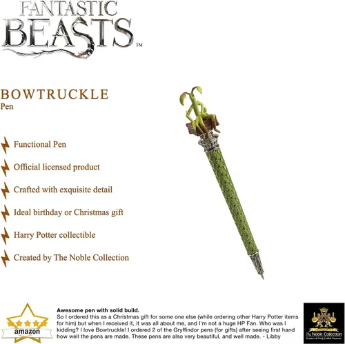 Vista 3 de The Noble Collection Animales Fantásticos Pen- Bowtruckle