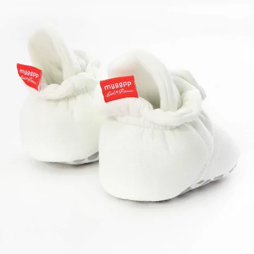 Vista 5 de HsdsBebe Unisex Newborn Baby Cotton Booties Non-Slip Sole for Toddler Boys Girls Infant Winter Warm Fleece Cozy Socks Shoes