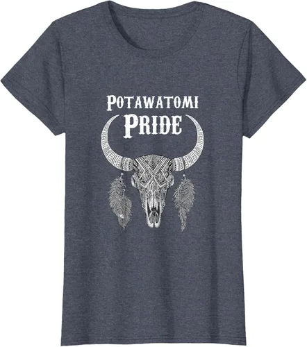 Vista 60 de Potawatomi Pride Tribe Native American Indian Buffalo Camiseta