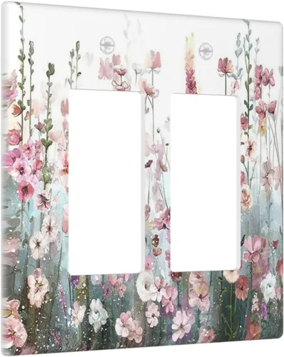 Vista 78 de Cubiertas Decorativas para Placas de Interruptor Diente de León Azul Rústico Citas Inspiradoras Casa de Campo Tablón de Madera Gris 1 Gang Cubierta
