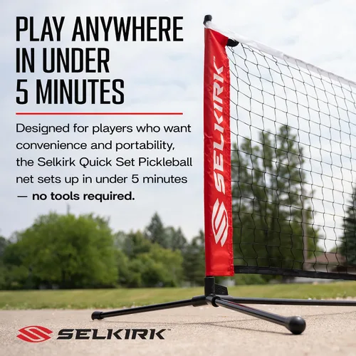Vista 3 de Selkirk Sport Red de pickleball de ajuste rápido Tamaño reglamentario USAPA Configuración rápida de 5 minutos Portátil y ligera Resistente