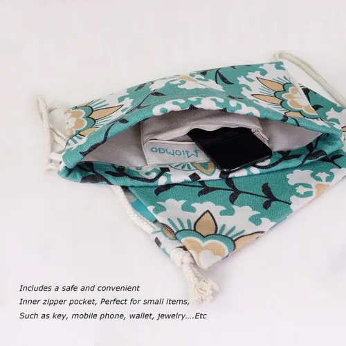 Vista 3 de Miomao Mochila con cordón para el gimnasio, estilo dalia