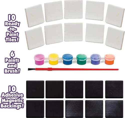Vista 4 de Creative Kids Arte magnético de mini azulejos: haz tus propios 10 imanes de nevera