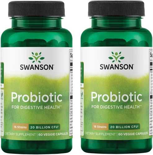 Vista 9 de Swanson Probiótico para la salud digestiva del tracto gastrointestinal Apoyo inmunológico Los viajeros apoyan 20 mil millones de UFC con prebiótico