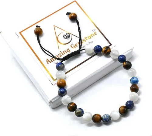 Vista 59 de Pulsera del zodiaco de cristales curativos