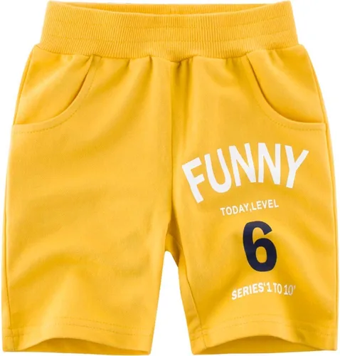 Vista 2 de Paquete de 2 pantalones cortos deportivos de punto de verano para niños y niñas, pantalones cortos suaves casuales para bebés