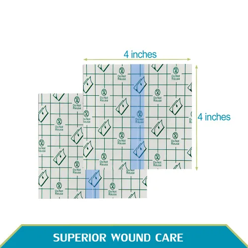 Vista 5 de 50 piezas de cubierta de ducha con puerto de pecho, impermeable, protector adhesivo de 4 x 4 pulgadas para catéter de diálisis, quimioterapia
