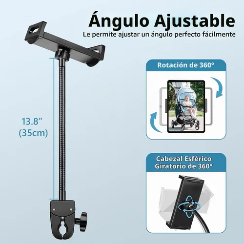 Vista 4 de Soporte para tableta de cuello de cisne, soporte para iPad