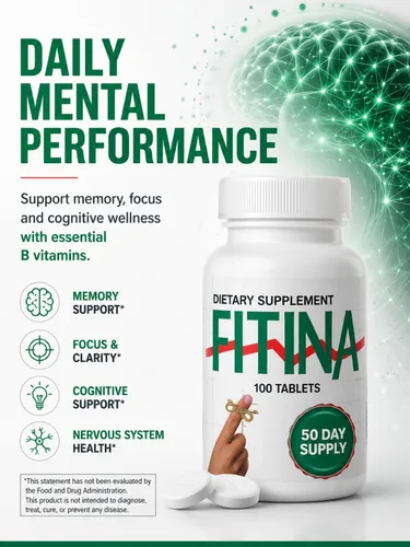 Vista 2 de Aumento de la memoria, ayuda cognitiva, salud cerebral (100 tabletas/paquete de 1)