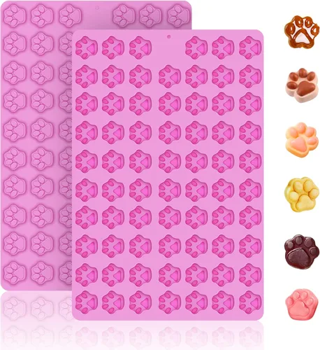 Vista 7 de 2 moldes de silicona, moldes de golosinas para perros, para hornear, moldes antiadherentes para huesos de perro para chocolate, dulces, pudín