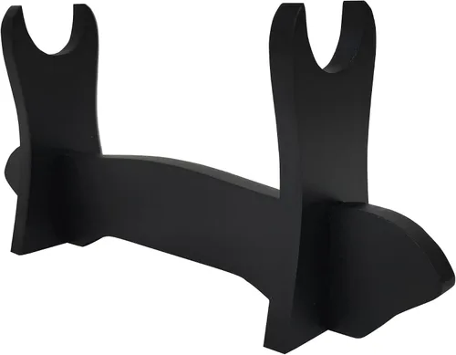 Vista 3 de Soporte de espada individual - Exhibición de madera para Katana Wakizashi Tanto