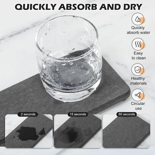 Vista 2 de Bandeja de piedra absorbente de agua para fregadero, bandeja de fregadero de piedra de secado rápido, bandejas de diatomita absorbentes de agua