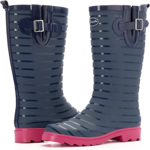 Vista 4 de K KomForme Botas de lluvia para mujer impermeables para uso al aire libre con cómoda plantilla