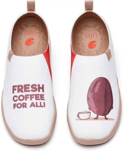 Vista 71 de UIN Zapatos de viaje para caminar para hombre, sin cordones, de lona, informales, ligeros, cómodos y modernos, diseño de perritos felices Ahhhhh