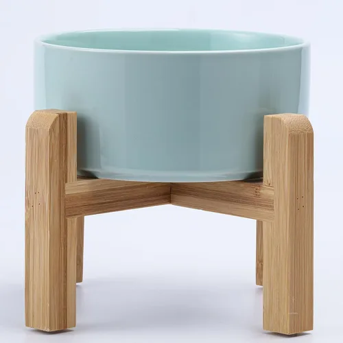 Vista 9 de Tazón de cerámica elevado/relevado negro Petygooing para razas pequeñas de perros, plato de comida y agua para perros con soporte, cuenco