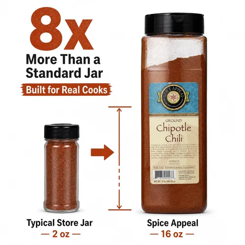 Vista 6 de Sazonador jerk jamaicano de Spice Appeal Smoky chipotle pepper spice for Mexican cooking, marinades, dry rubs, and authentic southwestern flavor