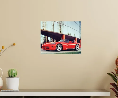 Vista 2 de Impact Posters Gallery Decoración de pared de coche deportivo, póster rojo SRT Dodge Viper (16 x 20 pulgadas)