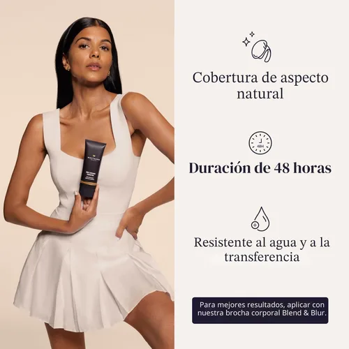 Vista 4 de Westmore Beauty Perfector de cobertura corporal – Maquillaje impermeable para piernas y cuerpo/bronceador para mujeres – El mejor maquillaje