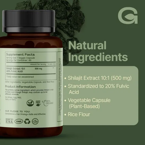 Vista 6 de GREEN'S BEST Cápsulas Pure Himalayan Shilajit – Suplemento orgánico de ácido fúlvico para energía y apoyo inmunológico – Aumenta la resistencia