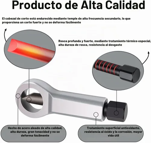 Vista 3 de Divisor de Tuercas y Galletas, Separador de Tuercas Metálicas Oxidadas, Herramienta de Rotura de Tuercas de Alta Resistencia, Herramienta