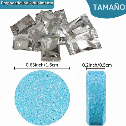 Vista 2 de Beieverluck 400 piezas de pastillas concentradas de líquido limpiaparabrisas para coche, pastillas efervescentes limpiaparabrisas sólidas
