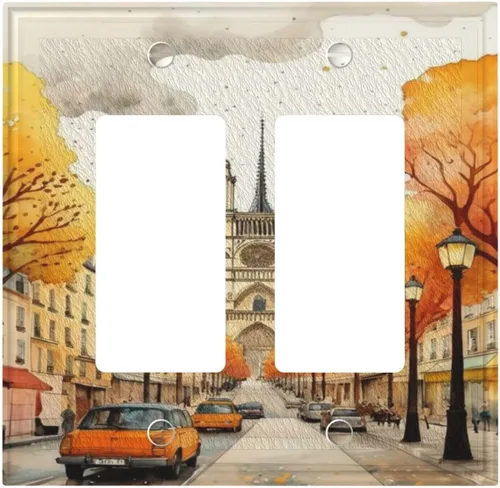 Vista 29 de Cubiertas de Interruptor de Luz Artísticas Decorativas Boho Figura Abstracta Interruptor de Pared Único Placa de Interruptor Decorativo Placa