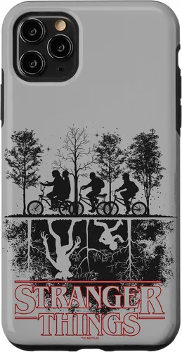 Vista 13 de Stranger Things Upside Down Hawkins Ride - Carcasa con logotipo para iPhone 17
