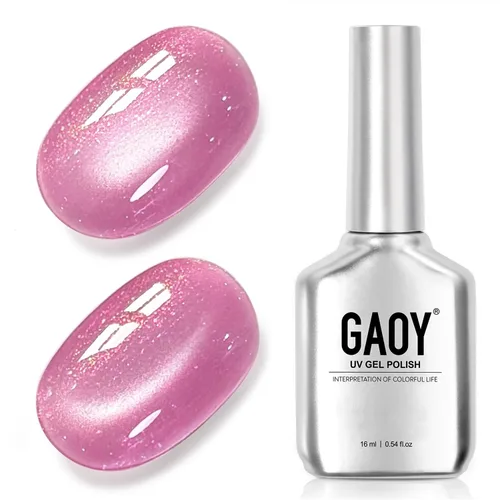 Vista 45 de GAOY Esmalte de uñas de gel Brown Cat Eye, 4629 azul ámbar, 0.5 fl oz Ámbar azul