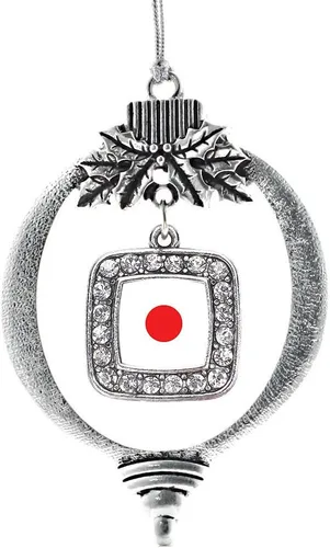 Vista 80 de Inspired Silver - Adorno con dije de reina de rodillo - Adornos navideños cuadrados de plata con joyas de circonita cúbica