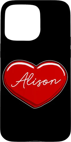 Vista 28 de iPhone 16 Hand Drawn Heart Alison - First Name Hearts I Love Alison Case