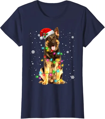 Vista 33 de Suéter de Navidad para perros de pastor alemán, suéter de Navidad para regalos de perros, Negro, S