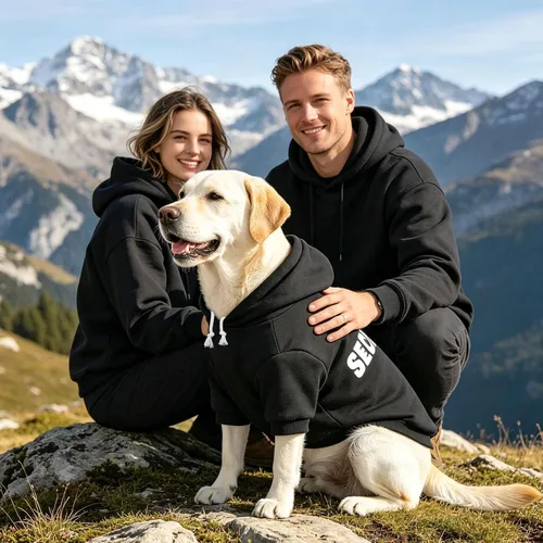 Vista 3 de BINGPET - Sudaderas con capucha de seguridad para perros, suéter para cachorros, abrigos para perros para clima frío, suéter con capucha de forro #1