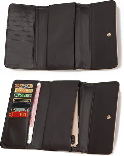 Vista 6 de MKF Collection - Bolso bandolera para mujer, con múltiples bolsillos, bolso de mano de piel sintética
