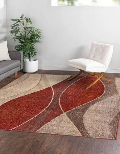 Vista 18 de Unique Loom Colección Otoño Alfombra de Área - Plantation (5' 3" Redonda, Multicolor/Beige)