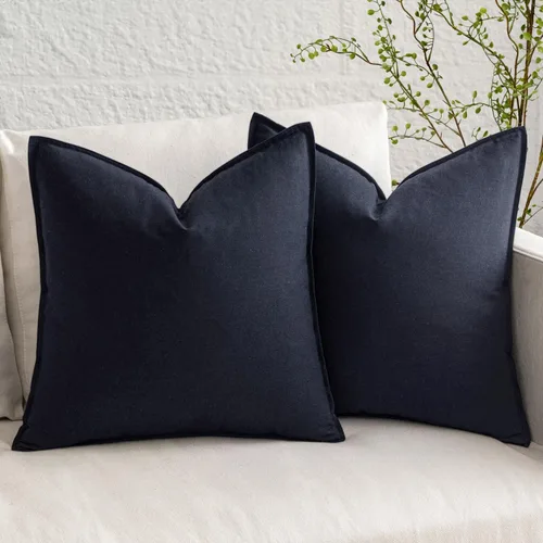 Vista 29 de MIULEE - Paquete de 2 fundas de cojín decorativas de lino, estilo bohemio y moderno, suaves, acento euro, para cama, neutral, fundas de cojín