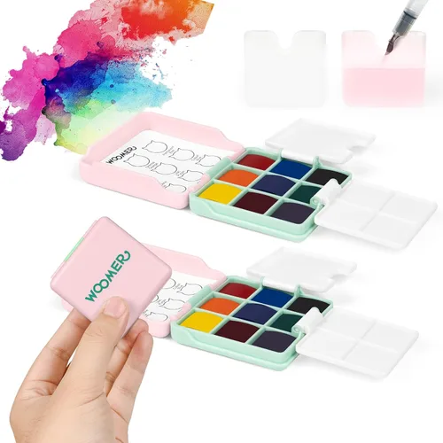 Vista 9 de Woomer Juego de pintura de acuarela de 36 colores para principiantes