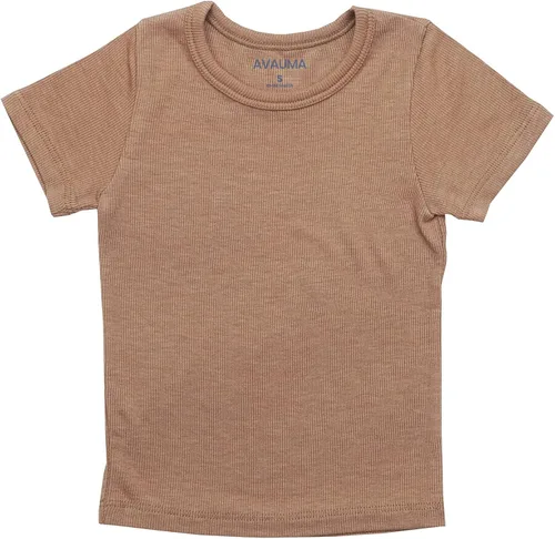 Vista 2 de AVAUMA - Conjunto de pijama acanalada para niños y niñas, de ajuste ceñido, para uso diario