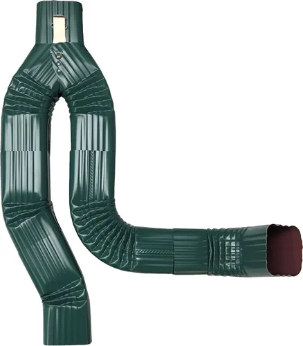 Vista 10 de Desviador de bajada de aluminio 3x4 para barriles de lluvia, fabricado en los Estados Unidos, incluye tornillos e instrucciones (almendra)