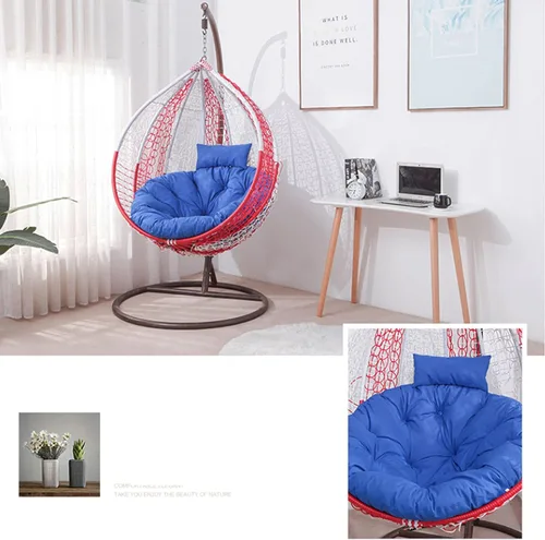 Vista 5 de Papason - Cojines para silla colgante, cojín de asiento oscilante, suave y esponjoso, agradable a la piel, para patio, jardín, color blanco, 40