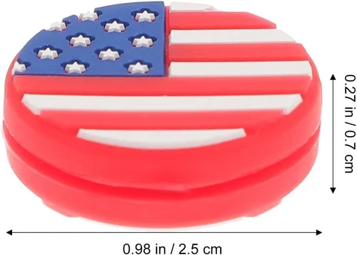 Vista 5 de Partykindom 6 unidades de amortiguadores de raqueta de tenis con bandera americana, amortiguadores de vibraciones para raquetas de tenis, accesorios