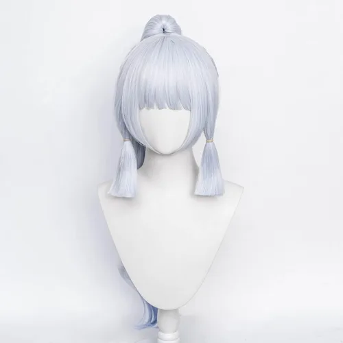 Vista 4 de XiongXiongLe Halloween Anime Role Wig Cosplay Women Costume Silver Purple Ponytails Heat Synthetic Hair Wigs for Party Cos Festival Christmas