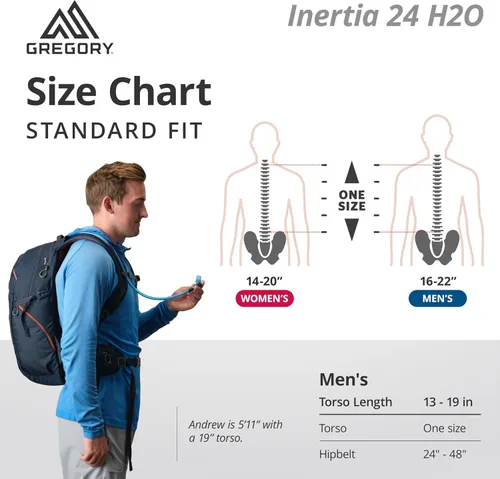 Vista 13 de Gregory Inertia - Mochila de senderismo de día de 24 litros, talla única, color azul índigo