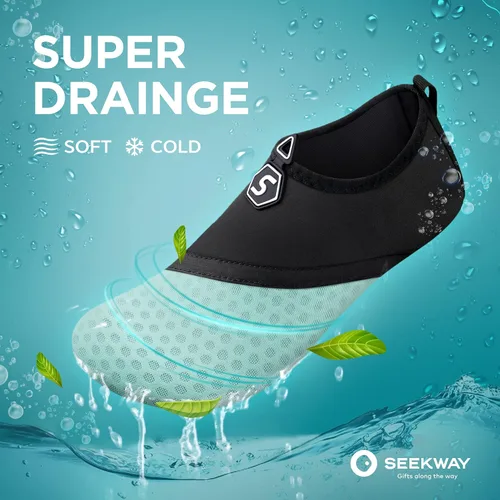 Vista 4 de SEEKWAY SK001 - Zapatos acuáticos de secado rápido para playa, piscina, natación, río, yoga, lago, surf, mujeres y hombres