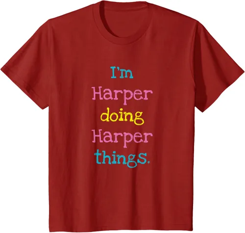 Vista 72 de Harper - Camiseta de regalo para niños con texto personalizado