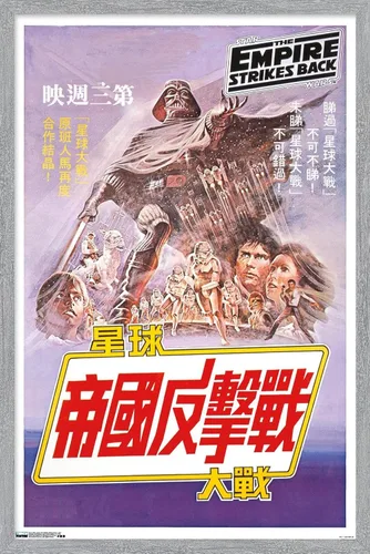 Vista 12 de Trends International Star Wars: The Empire Strikes Back - Póster de pared de texto, 14.725 x 22.375 pulgadas, versión enmarcada de madera de granero
