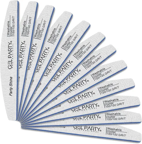 Vista 37 de GELPARTY - Limas de uñas profesionales de grano 80/80 cuadradas, paquete de 12 tablas de esmeril lavables de doble cara, grano extra grueso