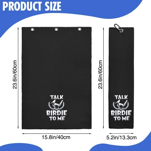 Vista 2 de Hafhue Talk Birdie to Me - Divertida toalla de golf, regalos de golf para hombres y mujeres, accesorios de golf para hombres o mujeres, regalos