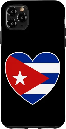 Vista 13 de iPhone 13 Pro Max I Heart Cuba - Divertida funda con bandera cubana